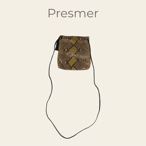 Yellow Genuine Python Crossbody Bag by Presmer
